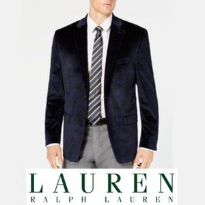 Lauren by RALPH LAUREN Men Blue Velvet Sport Suit Size 43R